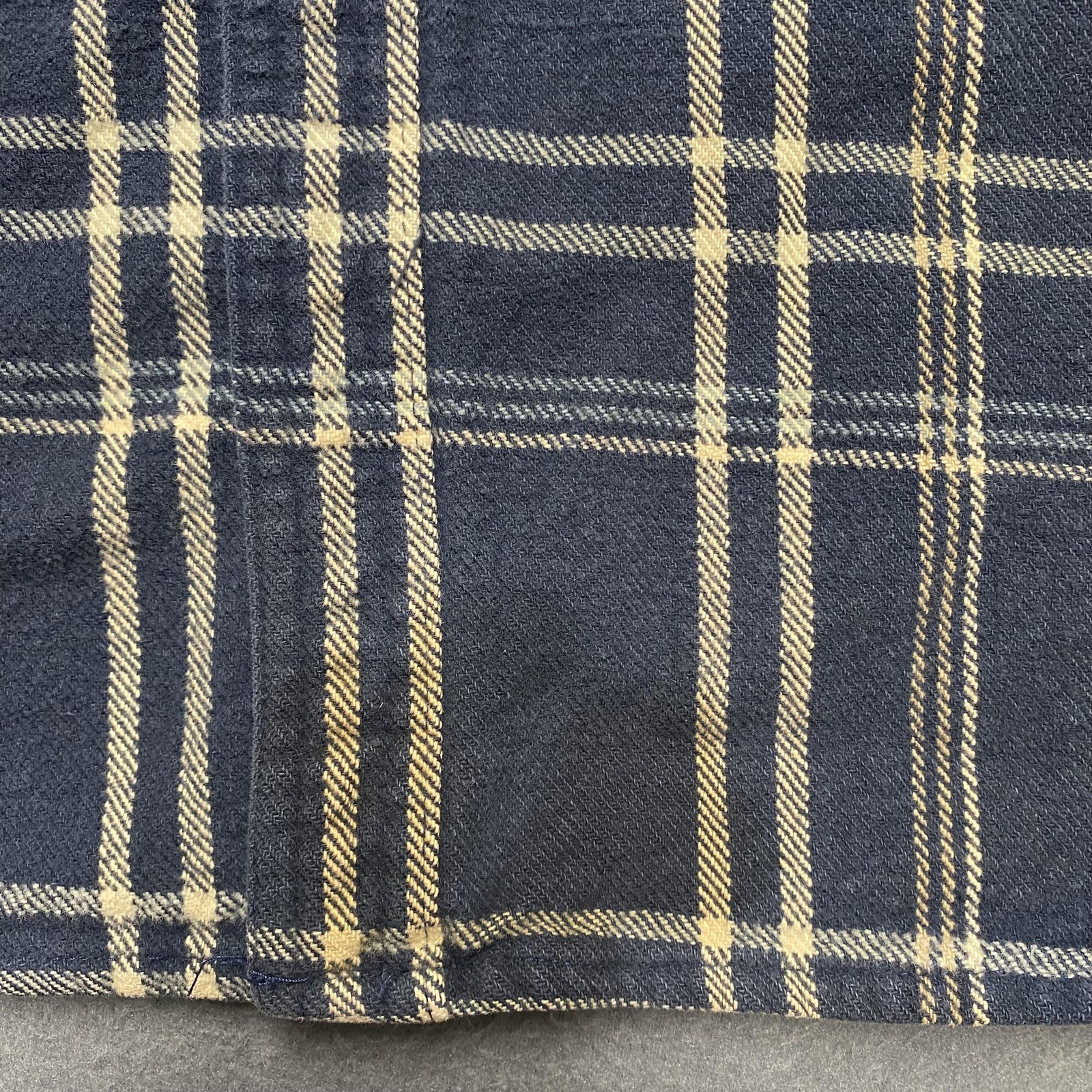 Dickies Shirt Mens XLT Blue Plaid Flannel Button Down Long Sleeve Workwear Tall