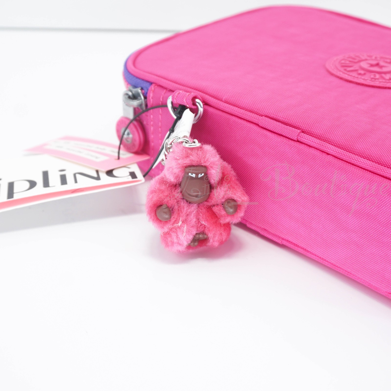 Kipling 100 Pens Case Pencil Accessory Box Polyamide AC3657 Azalea Pink NWT $54
