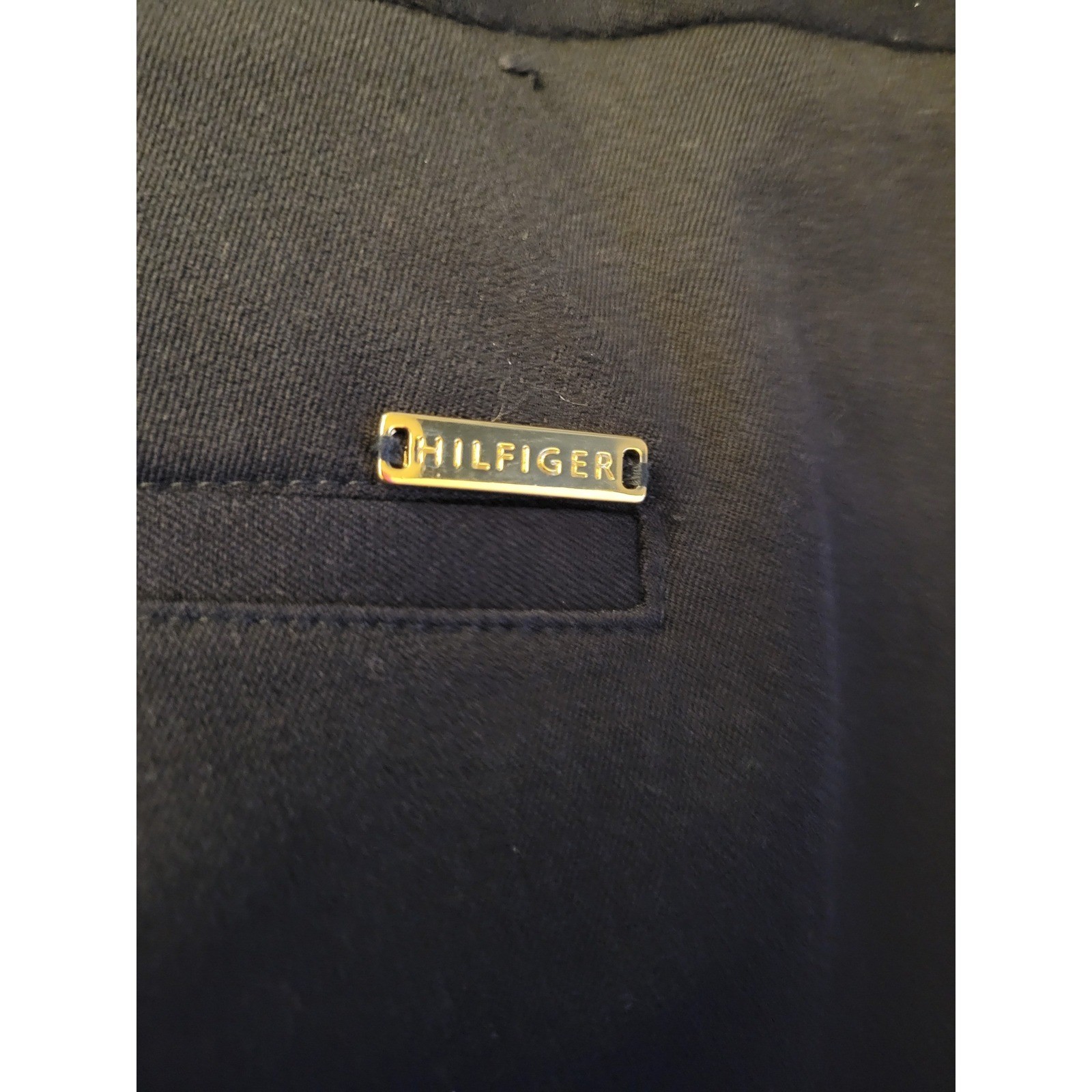 Tommy Hilfiger Womens Navy Blue Straight Leg Dress Pants Trousers Size 10 815