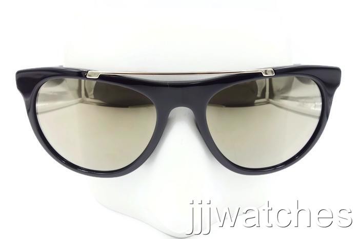 New Versace Pilot Black Sunglasses Light Gold Mirror Lens VE4347 GB1/5A 56 $245