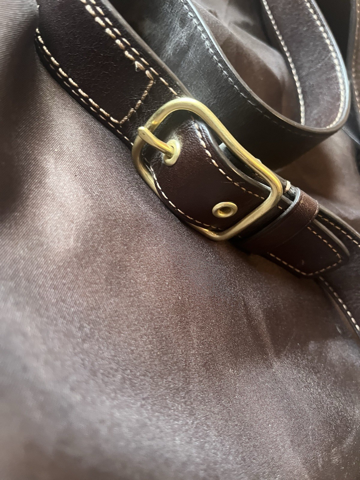 Coach Signature Brown Monogram Shoulder Bag Zip,