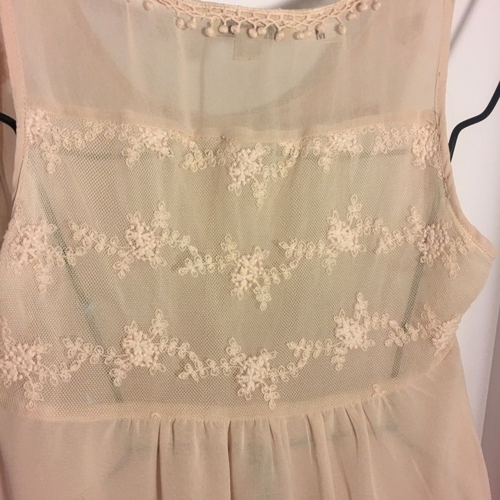 Lace Vintage pink top M