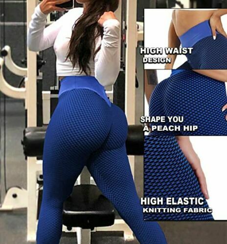 Women High Waist Anti-Cellulite Push Up Yoga Pants Sports Gym Tik Tok Leggings