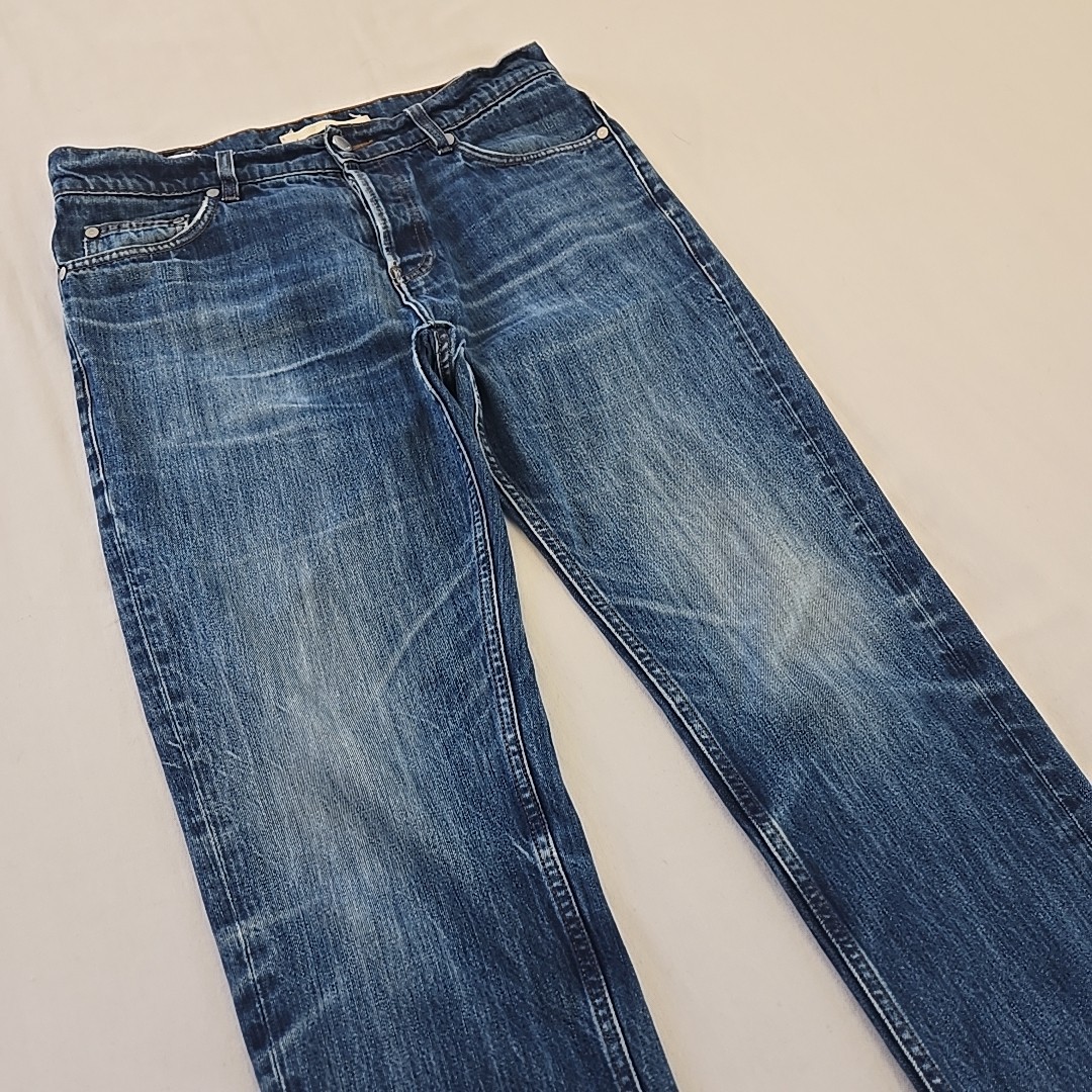 Norse Projects Copenhagen Faded Denim Jeans Men’s 32 Slim (32×30) Button Fly