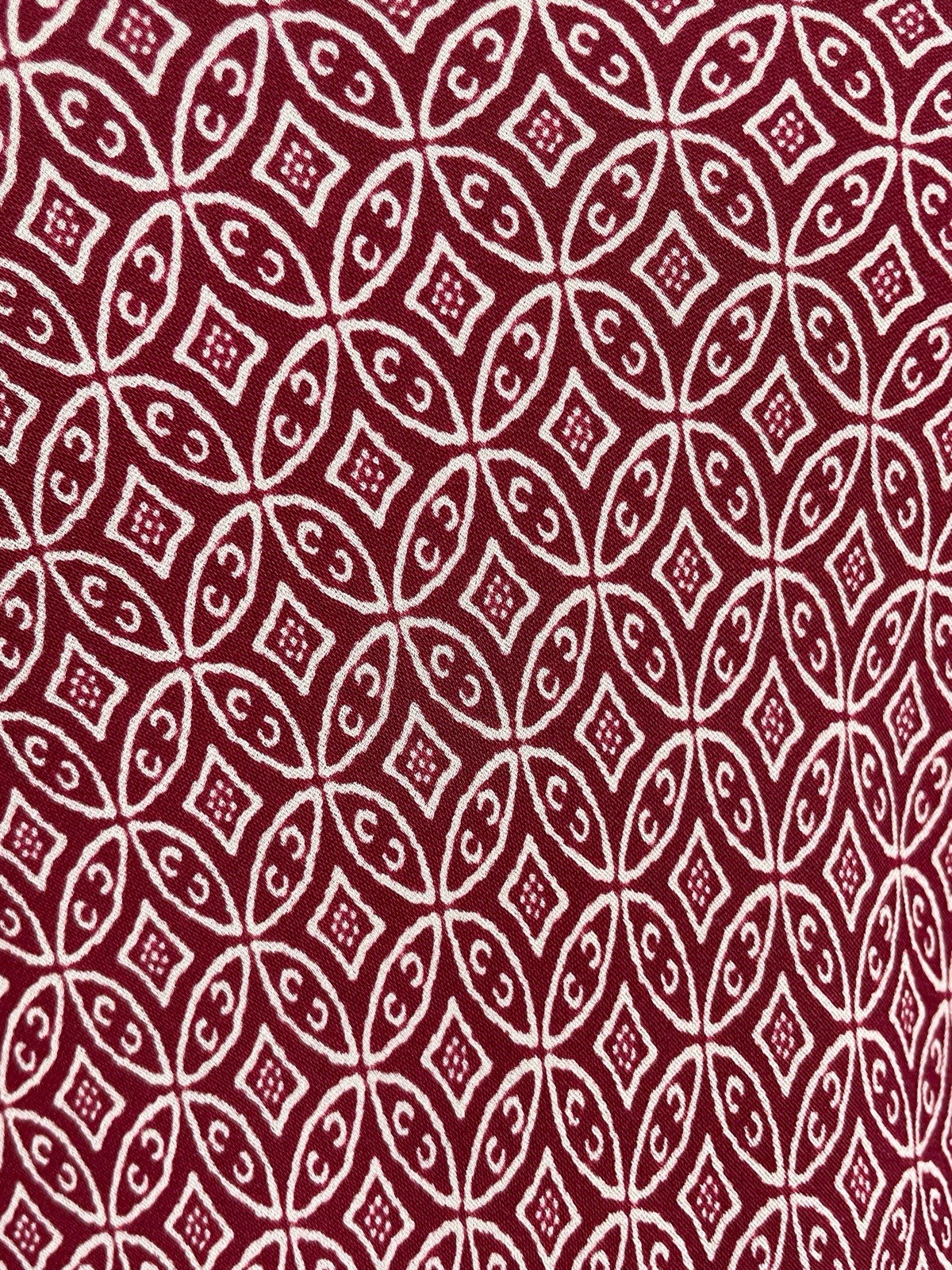Vintage 90s Ann Taylor Burgundy silk floral geometric slip dress classic clean S