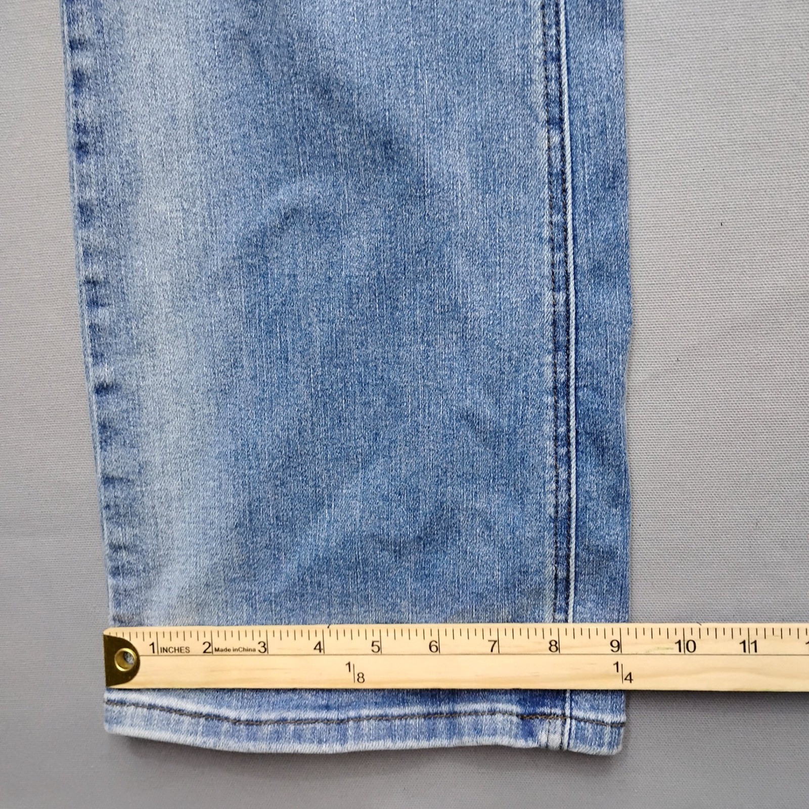 Judy Blue 14W Bootcut Jeans Distressed Plaid Patch Medium Wash JB88696 Womens