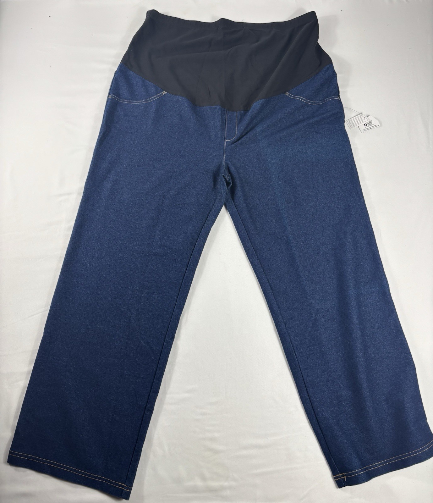 NWT Time and Tru Maternity Jeans XXL Straight Leg Jeggings Dark Wash Pregnancy