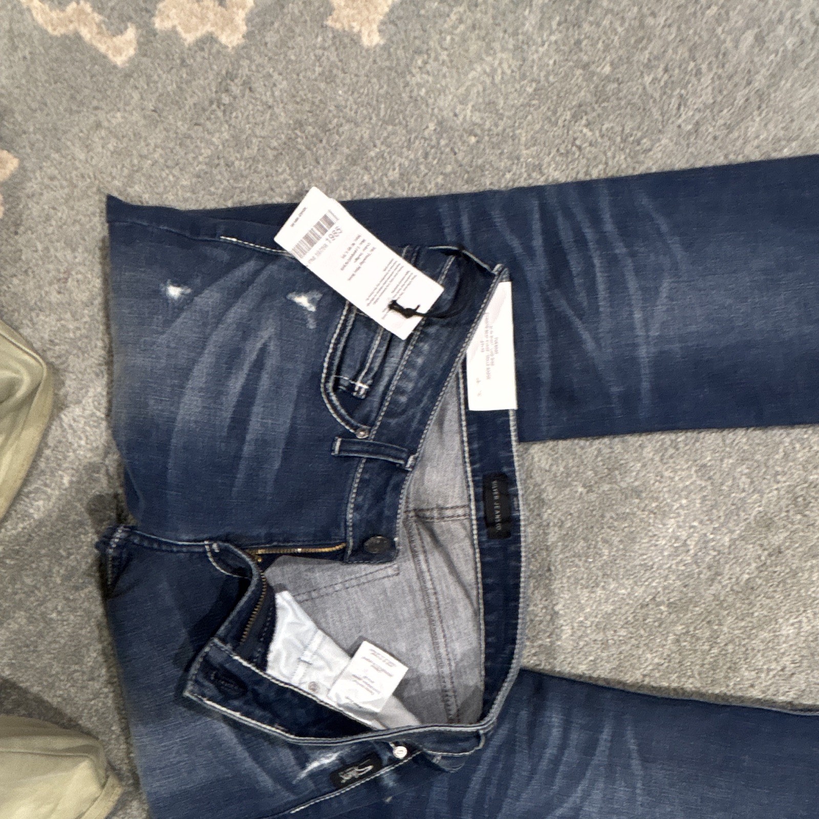 Silver Tuesday Jeans Bootcut Jeans Slim Fit Mid Rise Blue Denim Dark Wash