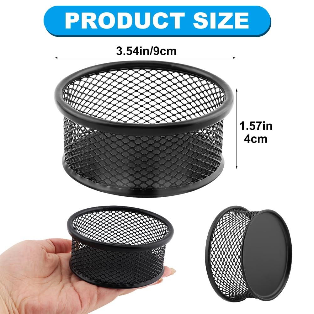 Kryslanix 2 Pack Mesh Paper Clip Holder,Paperclip free size, As Picture Show