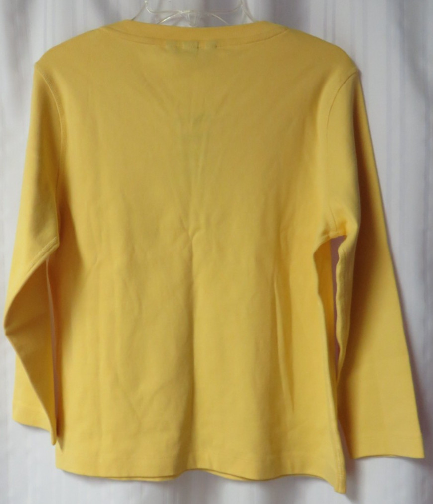NWT Talbots yellow 3/4 sleeve 100% Baumwolle Cotton top PS with FREE SS tee Sm