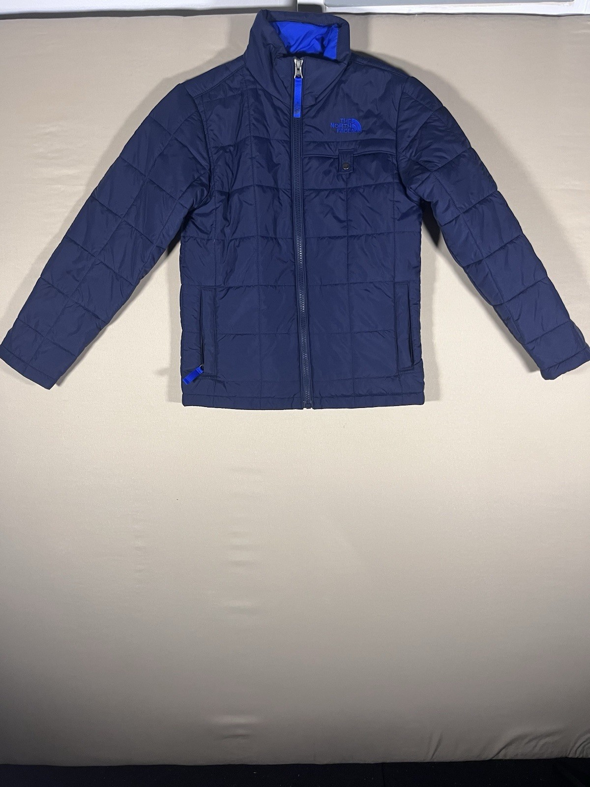 The North Face Boys Puffer Jacket Full Zip Insulated Pockets Blue S (7/8)
