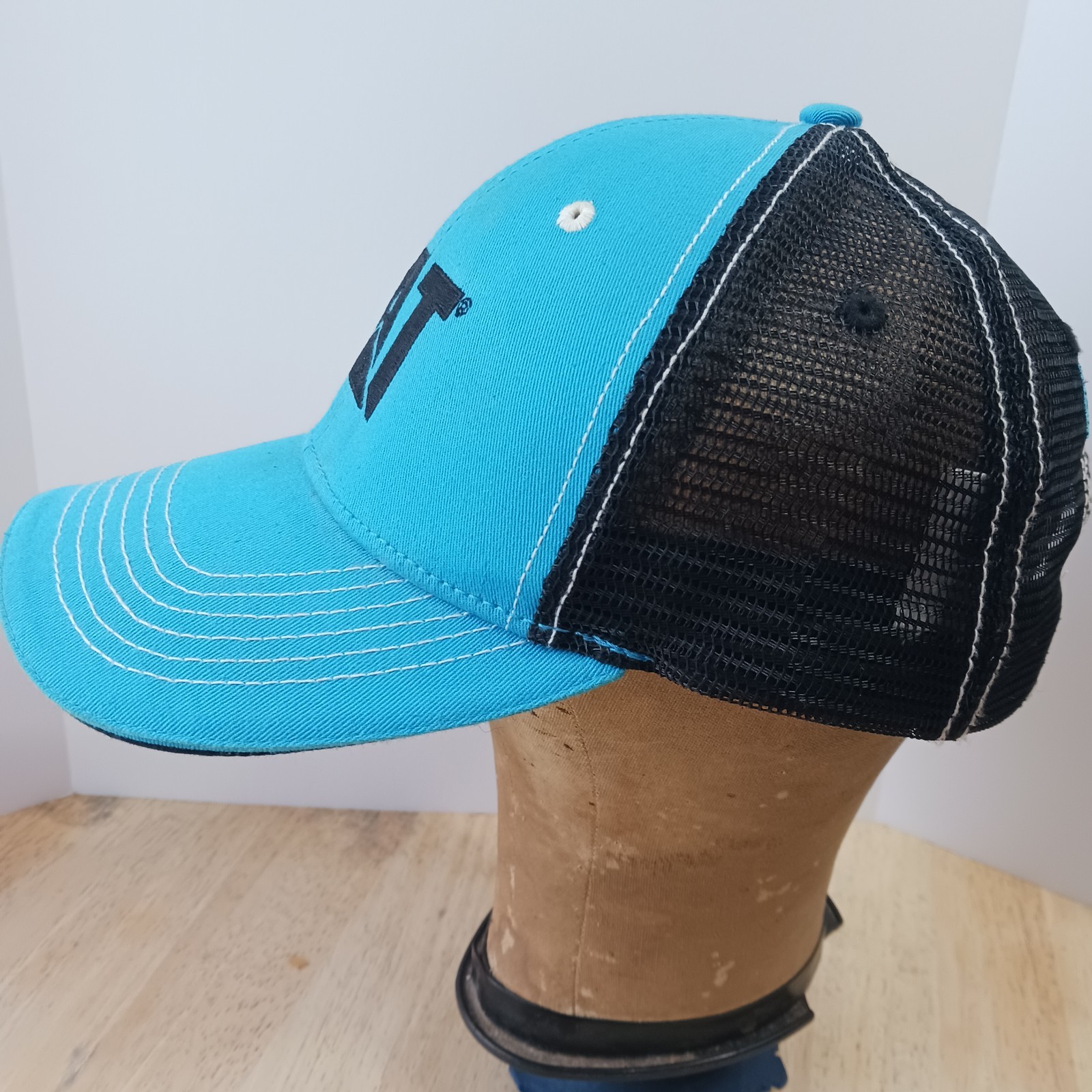 EUC CAT Carolina CAT 2-Tone Mesh Cap Hat OSFA Construction Heavy Machine