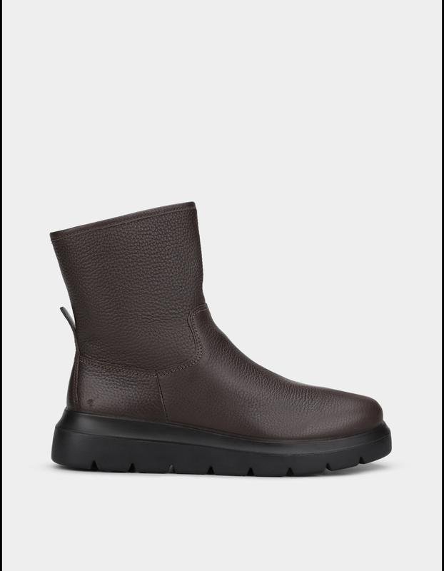 women ecco boots brown leather 40