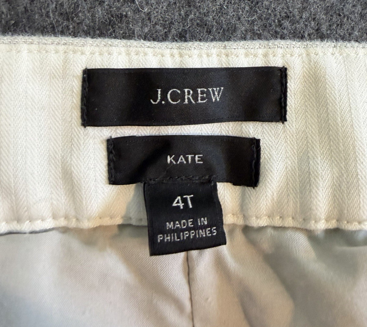 J.Crew Natural Beige Linen Blend Straight Leg Trousers Size 4T Coastal Preppy