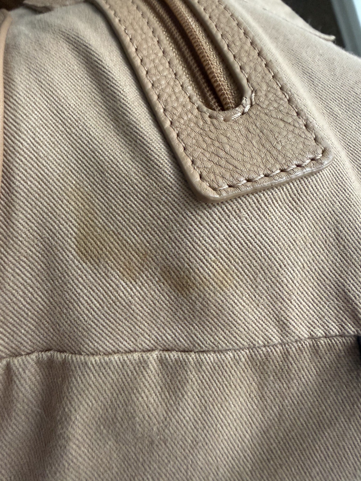 Vintage Wilsons Leather Y2K Light Brown Pebbled Whipstitch Turn Lock Flap Bag