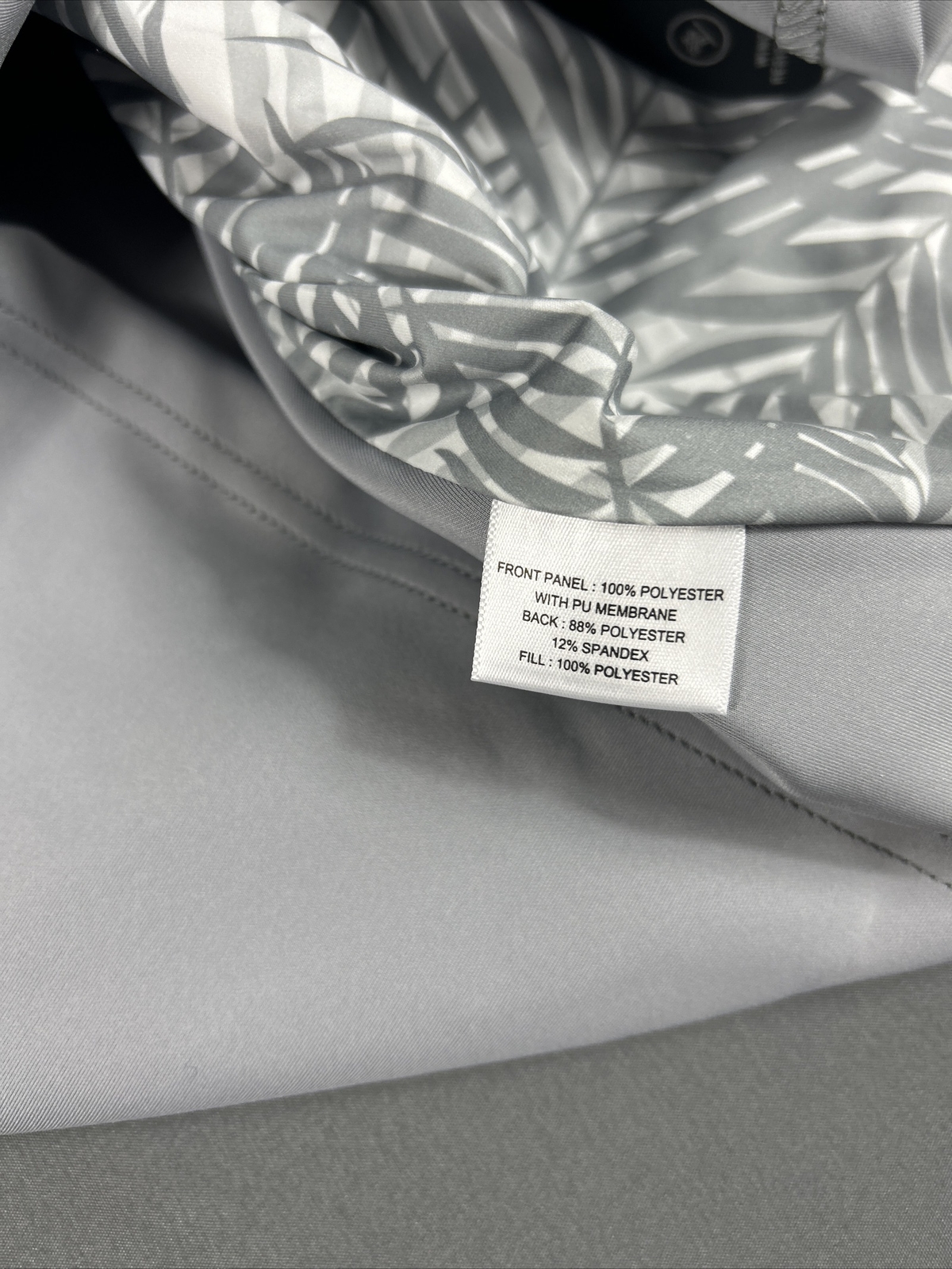 Peter Millar Golf Vest Crown Sport Elite Palms Print Full Zip XXL Gray MSRP $200