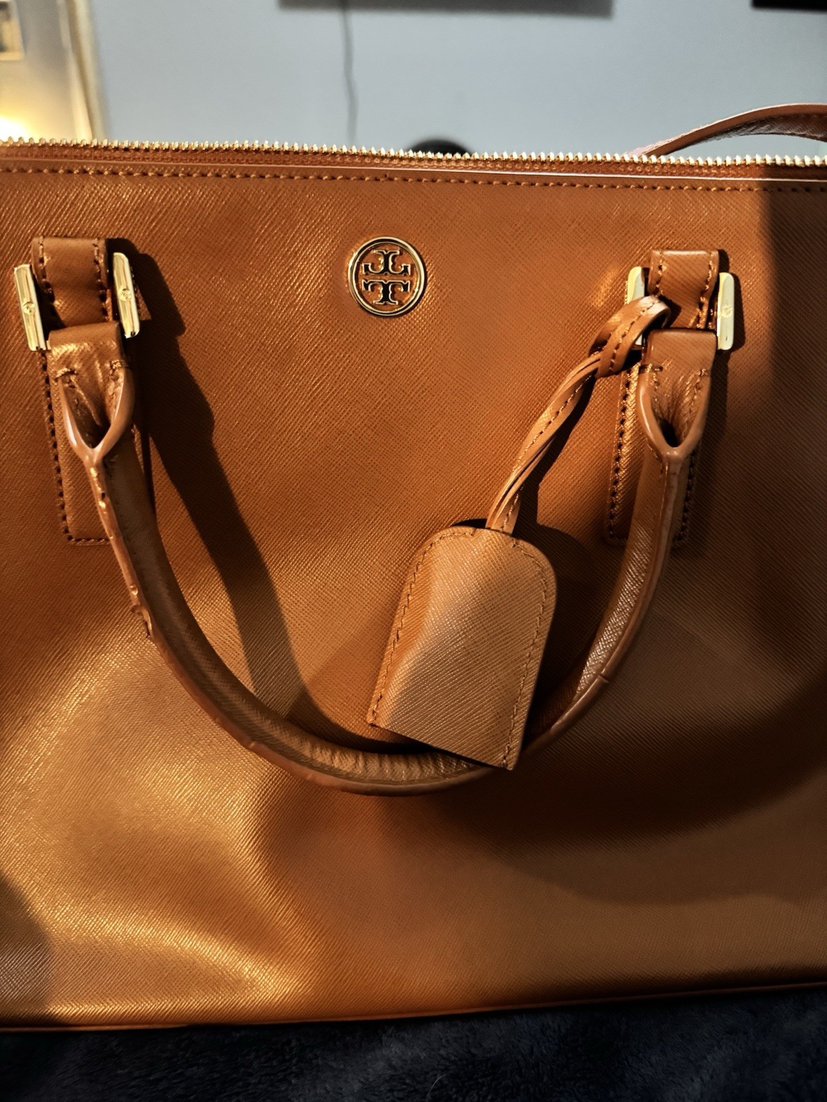 Tory Burch Robinson Medium Double Zipper Zaffiano