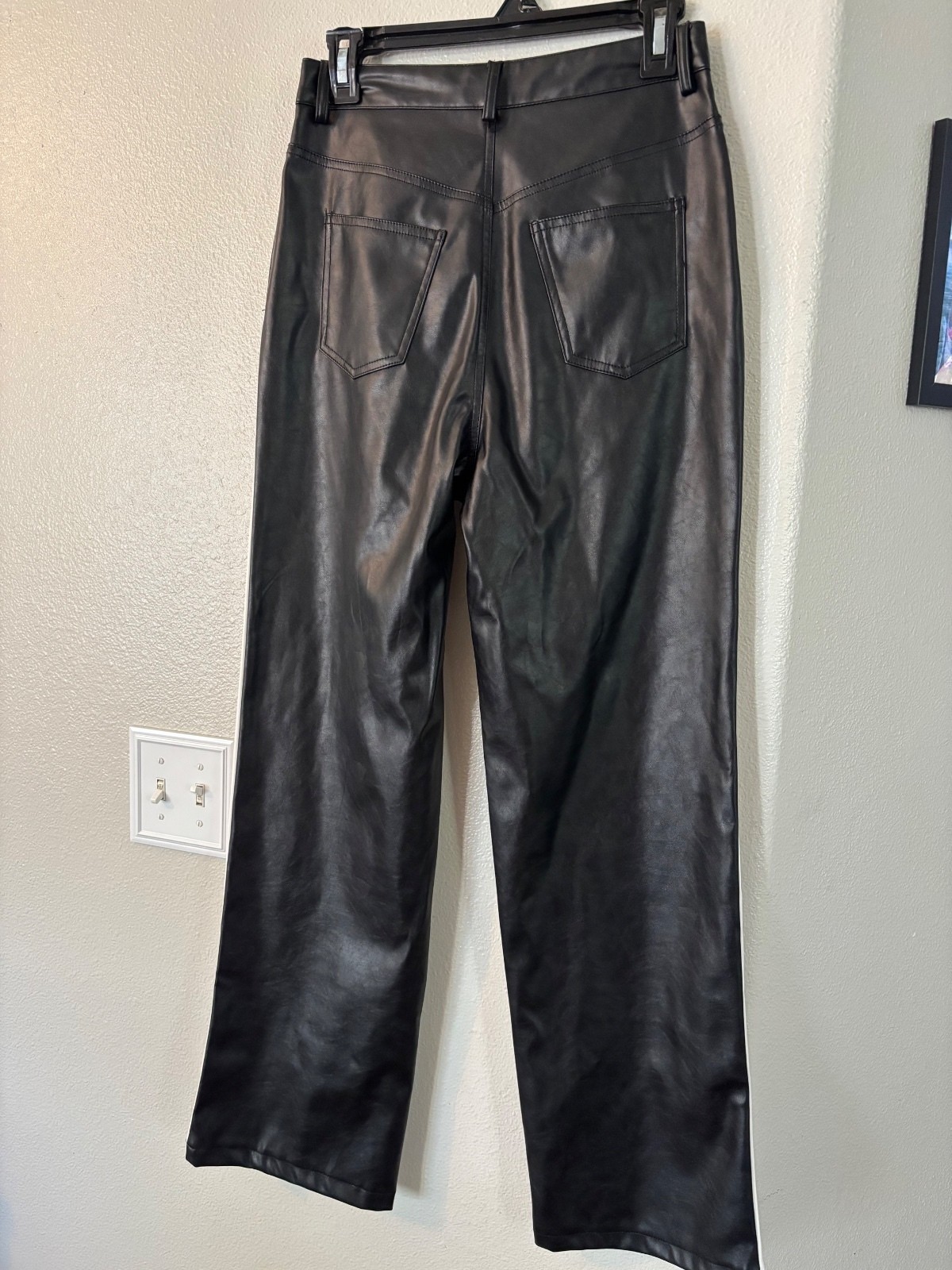 PaperMoon Two Tone Faux Leather Colorblock Pants M