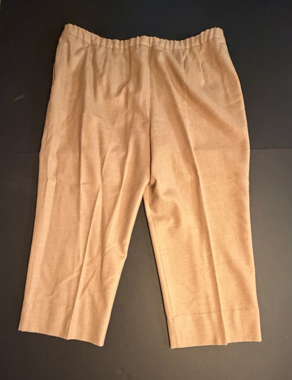 Pendleton 100% Wool Women Pants Trousers Slacks 22W Beige Tan Brown Lined Vtg 22