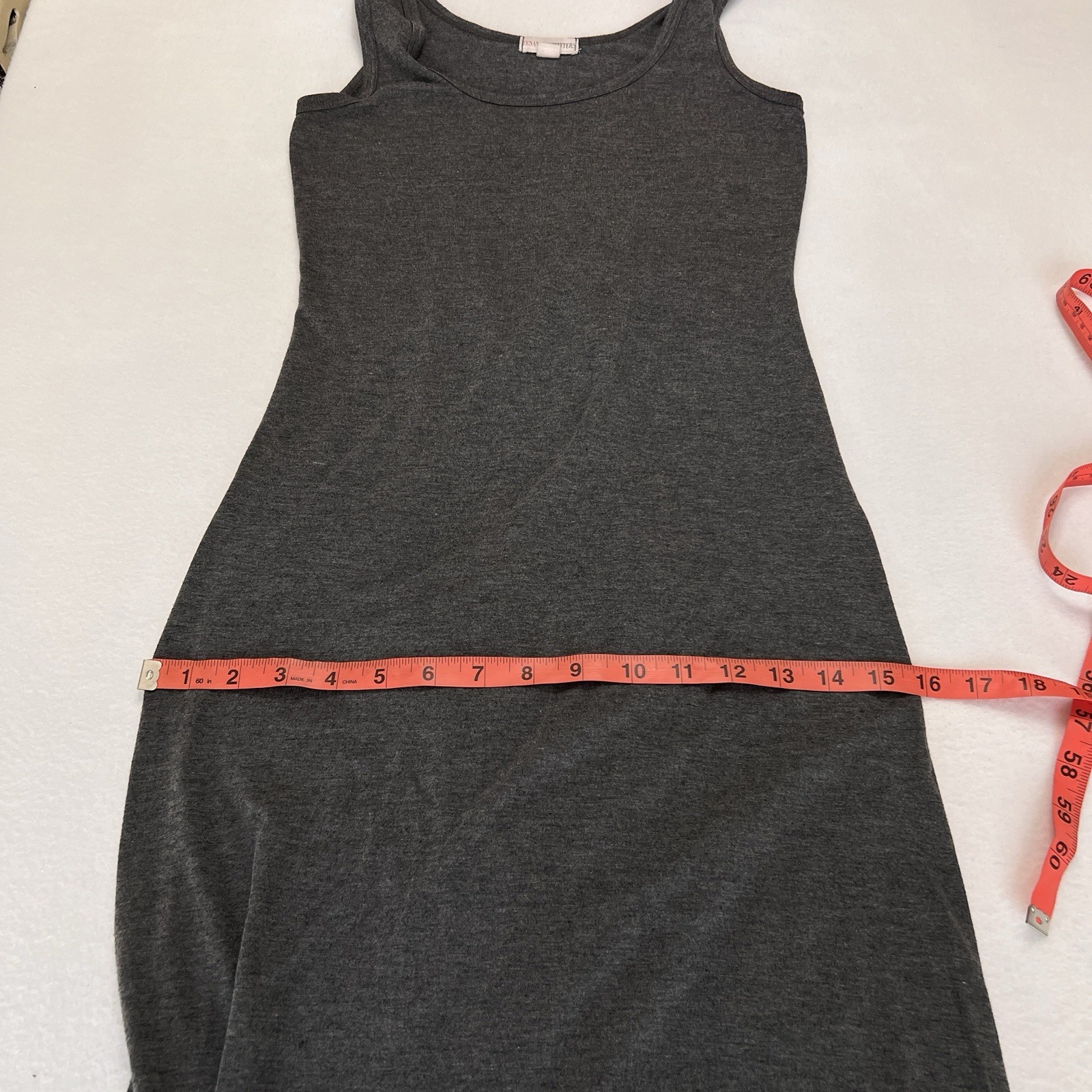Zenana Scoop Neck Sleeveless Maxi Dress in Ash Grey Size Small Minimalist