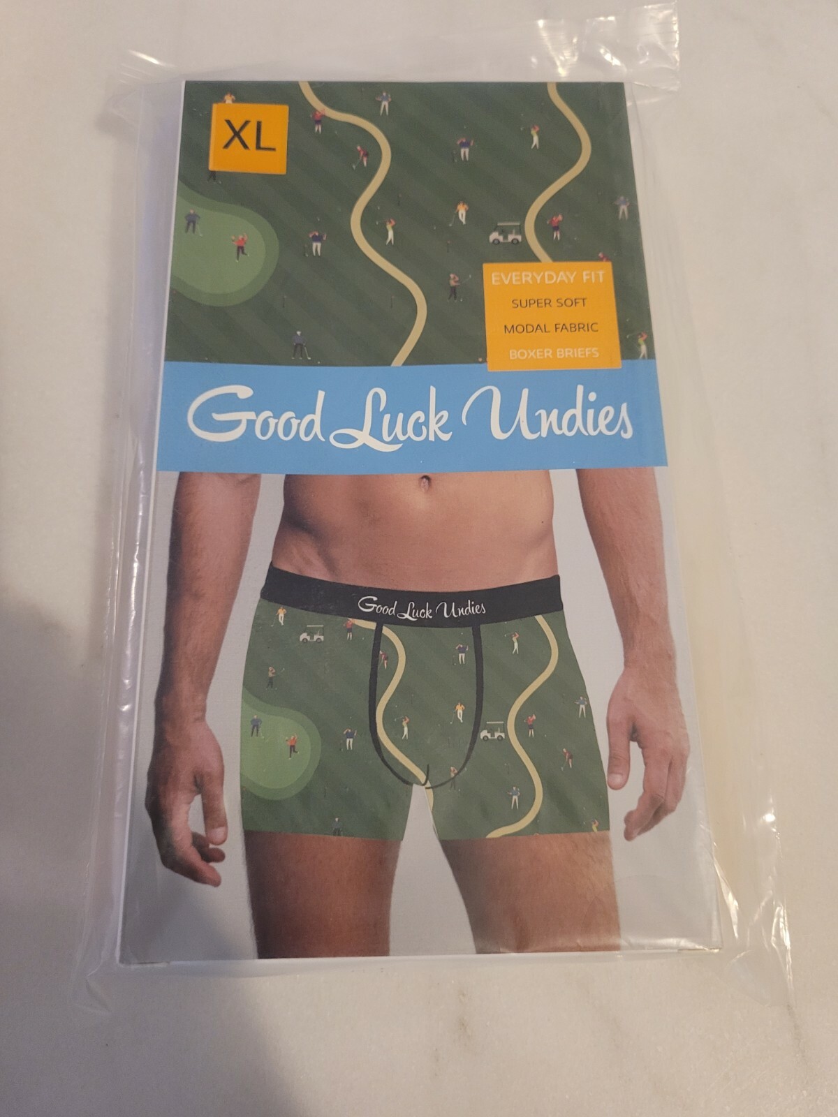 Good Luck Undies Golf Underwear No Chafe Anti Roll Band Xtra Large 38-40
