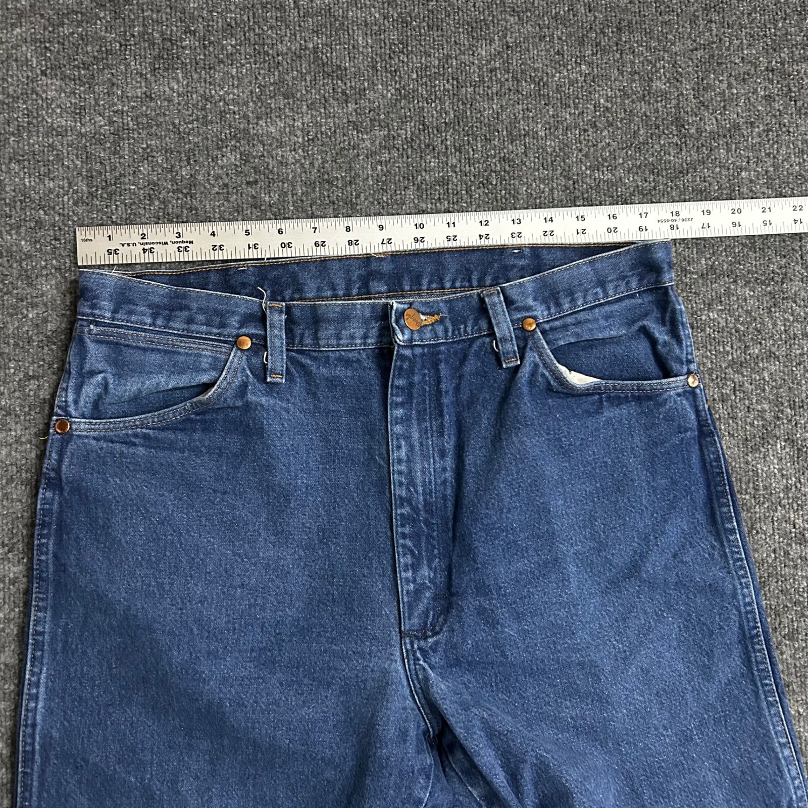 Wrangler Jeans Mens Size 36×40 Blue Cowboy Cut 13MWZ Original Fit Straight Leg