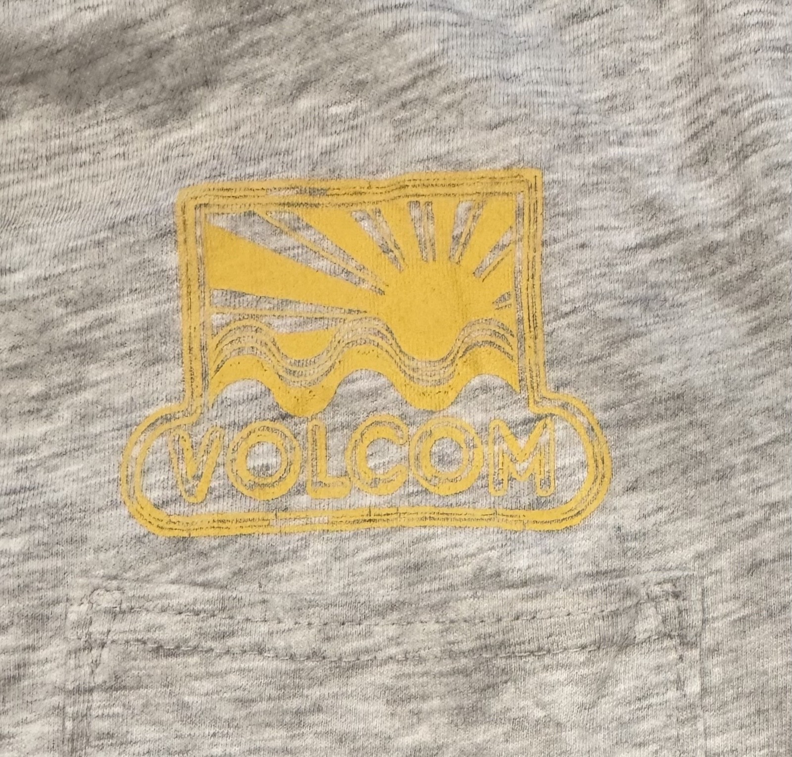 EUC, Volcom Pocket Crop T-Shirt, grey, beach, summer, size small