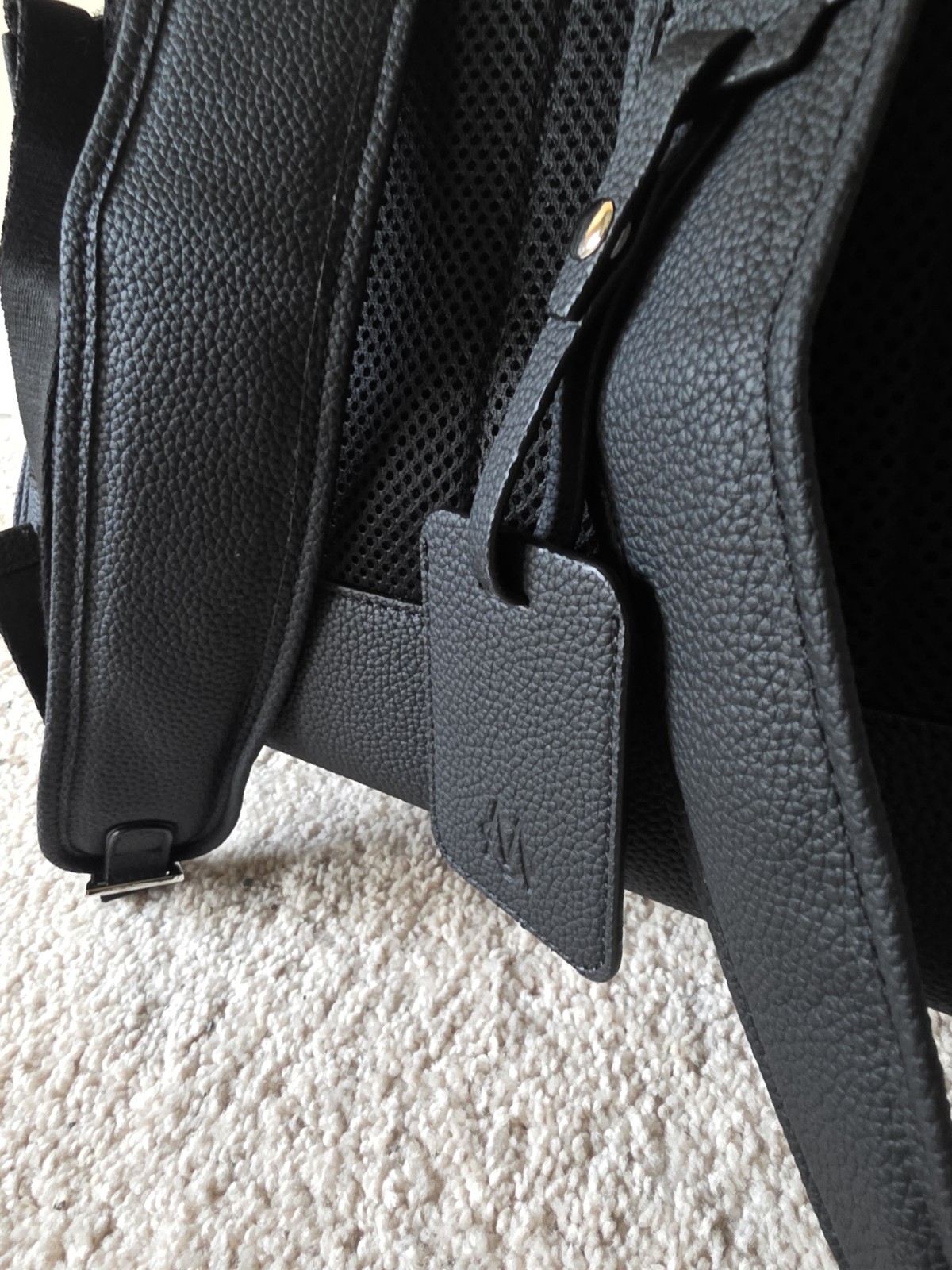 Rimowa Bag – Black Quality Leather Flap Backpack Large – Never Used