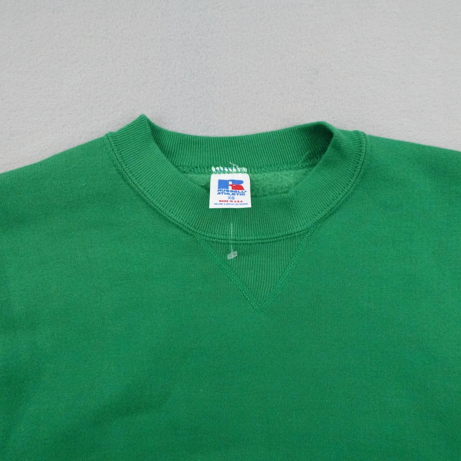 Vintage Russell Athletic Sweatshirt Mens XS Green Crewneck Deadstock NEW USA 90s