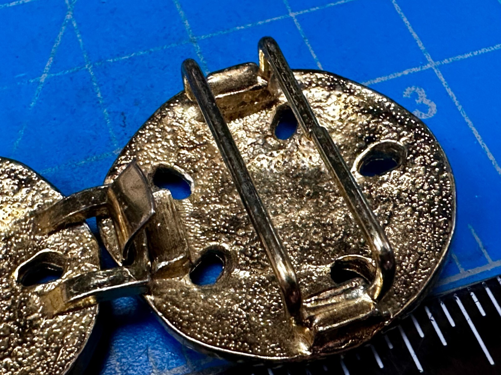 Nautical Starfish Retro Two Piece Interlocking Gold Tone Dotty Smith Belt Buckle