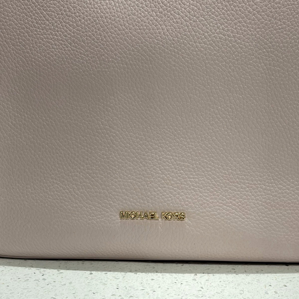 MICHAEL KORS NAYLA MEDIUM ZIP MESSENGER CROSSBODY BAG TOTE MK PINK LEATHER GOLD