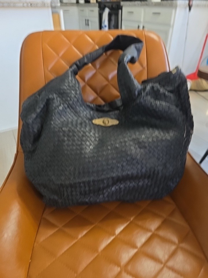 Elliott Lucca Napoli Leather Bag Hobo Basketweave