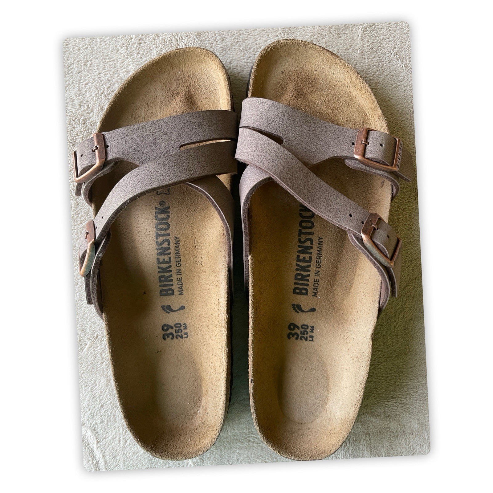 Birkenstock Mayari Women’s Sandals Size 39 US 8-8.5 Mocha Brown Birko-Flor