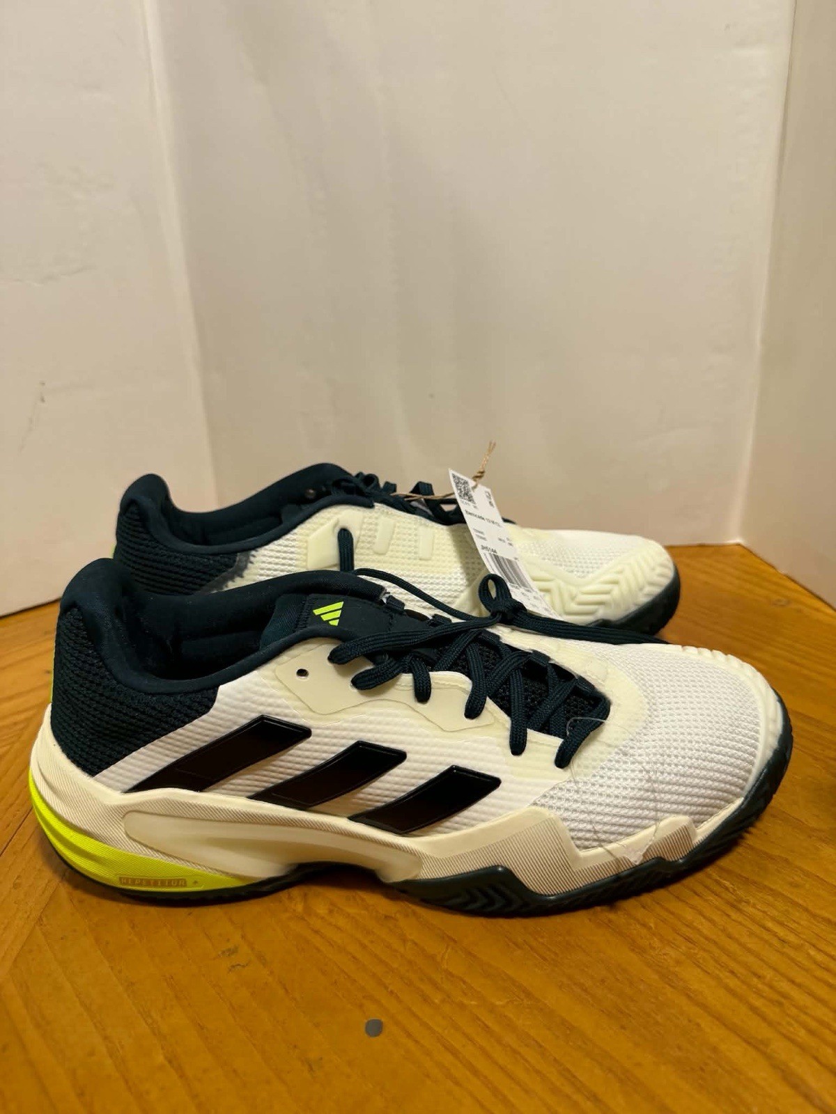 US Men’s Sz 9- Adidas Barricade 13 Clay Court Tennis “White Black Ivy” JH5144