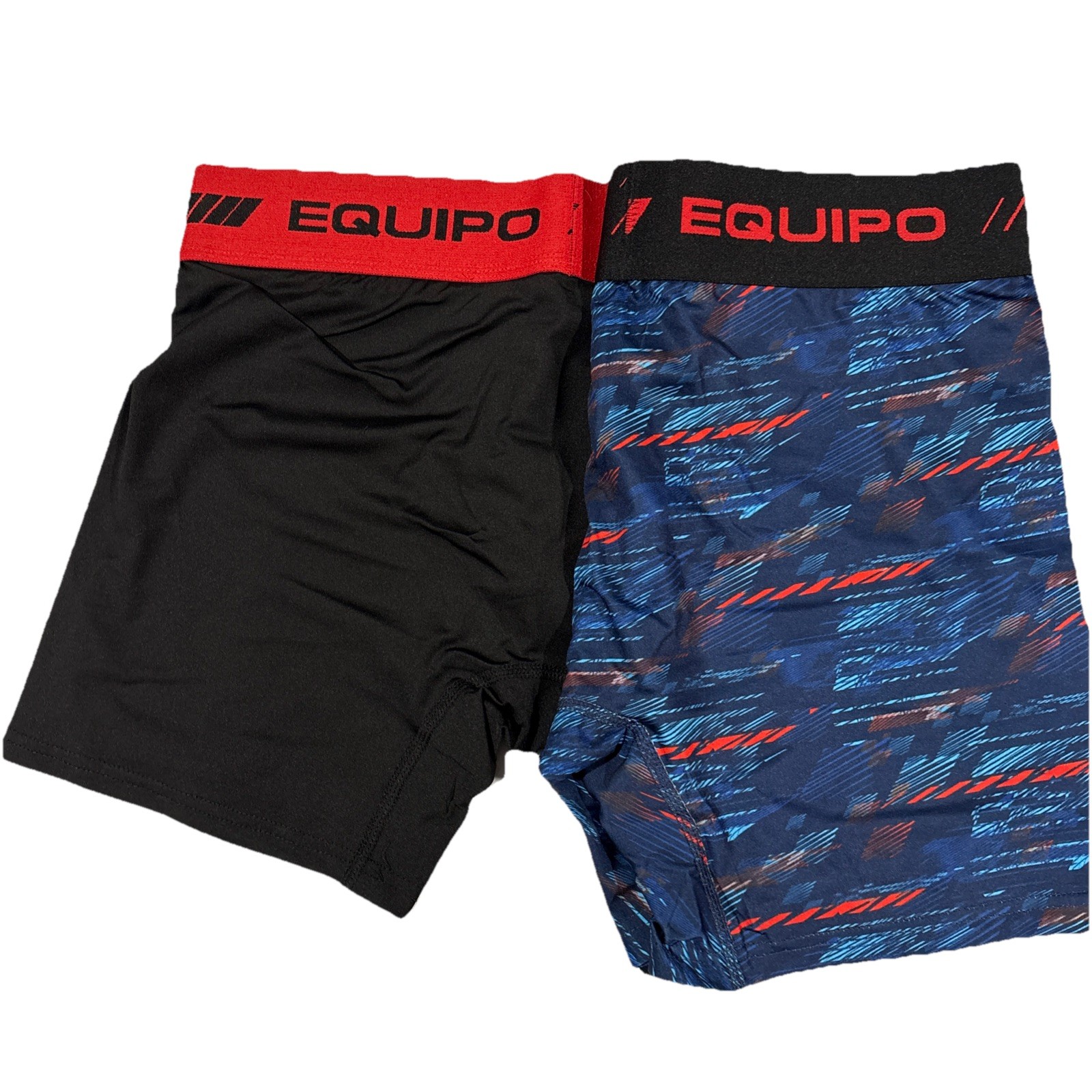 Men’s Equipo 2-pk. Boxer Briefs Size Medium Red, Blue & Black NWT