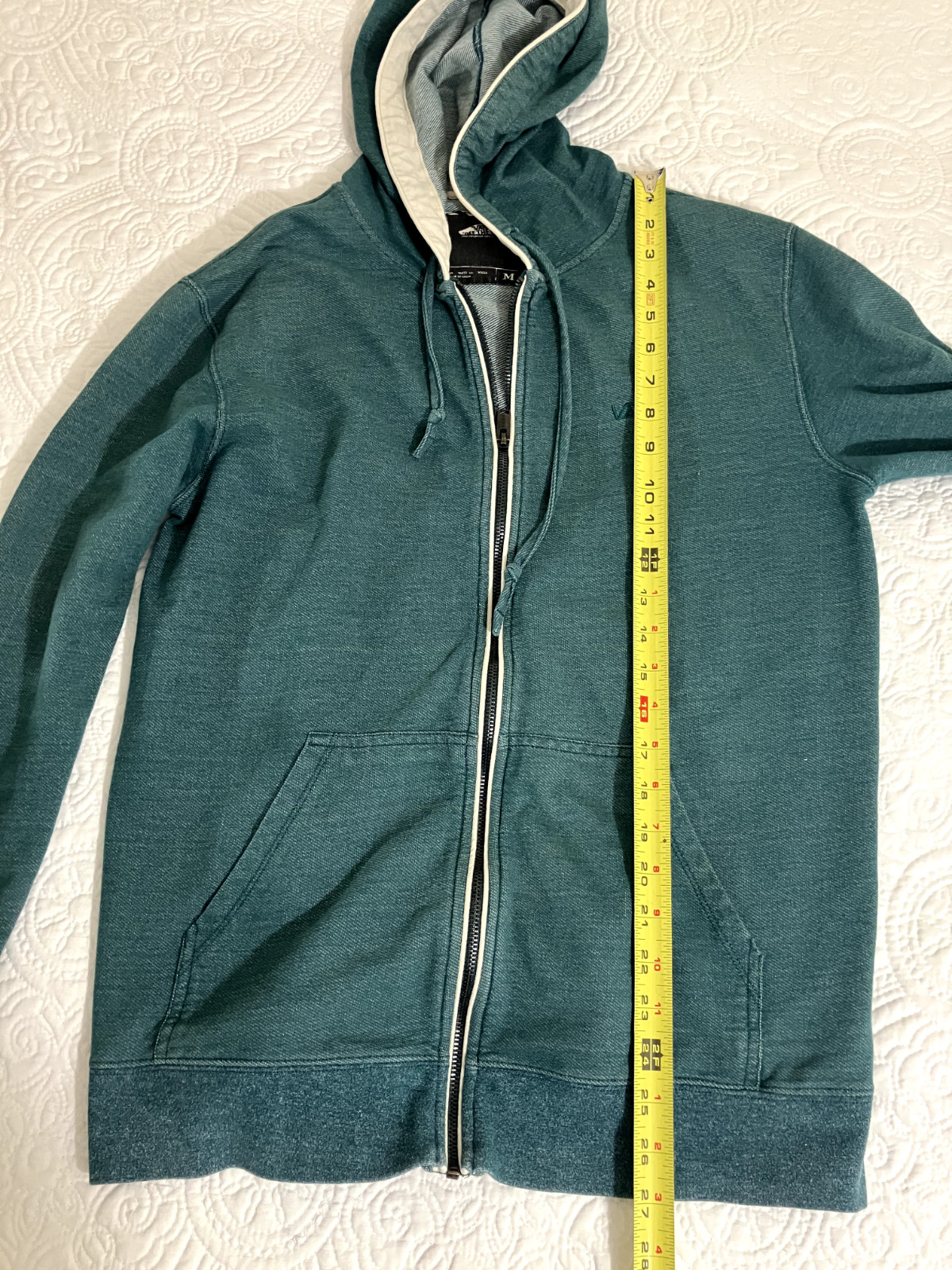 Vans Off The Wall Hoodie Full Zip Sweatshirt Men’s Size Medium Green Skater Y2K