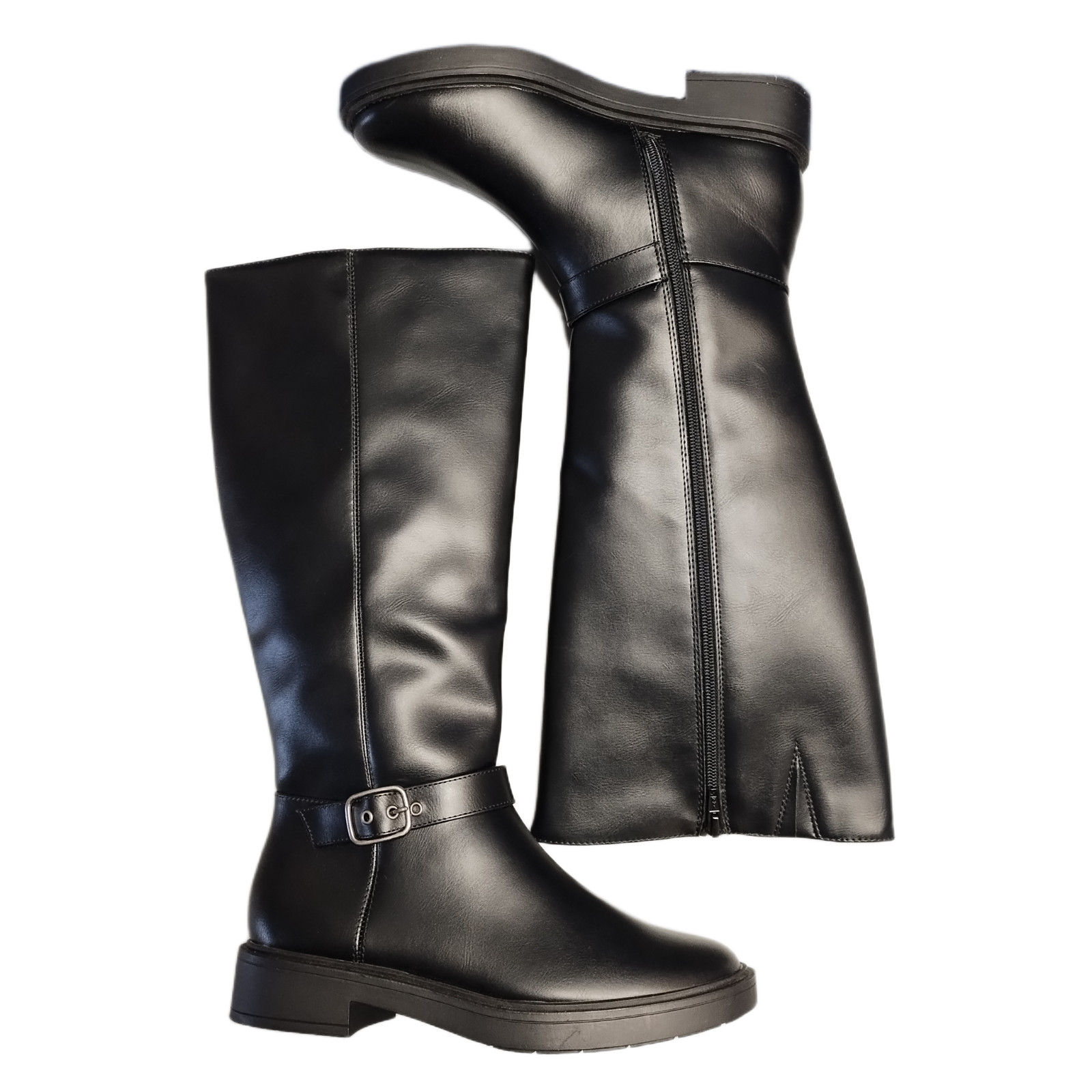 LC Lauren Conrad Marolyn Tall Boots Womens Size 5.5 Black Memory Foam Side Zip