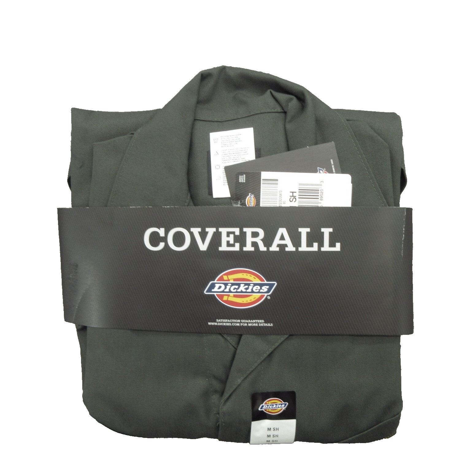 Dickies Men’s Coverall Work Size Medium Olive Green Twill Long Sleeve New