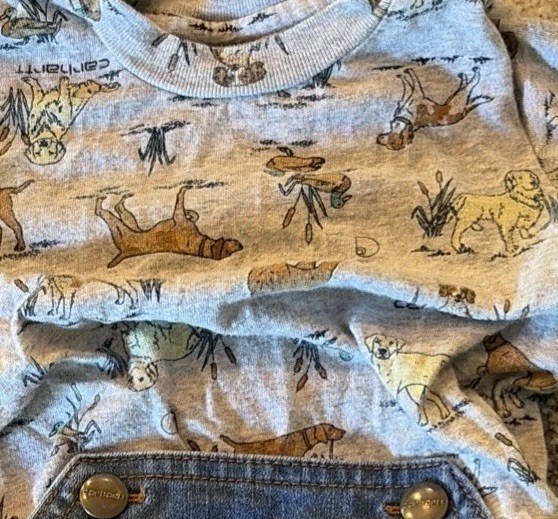 Carhart Baby 9 Months Shortalls Hunting Dogs