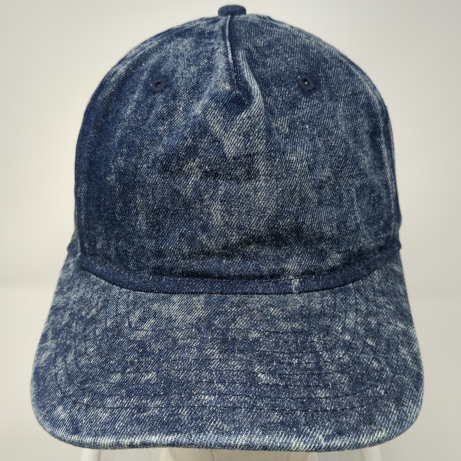 No Boundaries 5 Panel Blue One Size Acid Wash Denim Snapback Adjustable Cap Hat