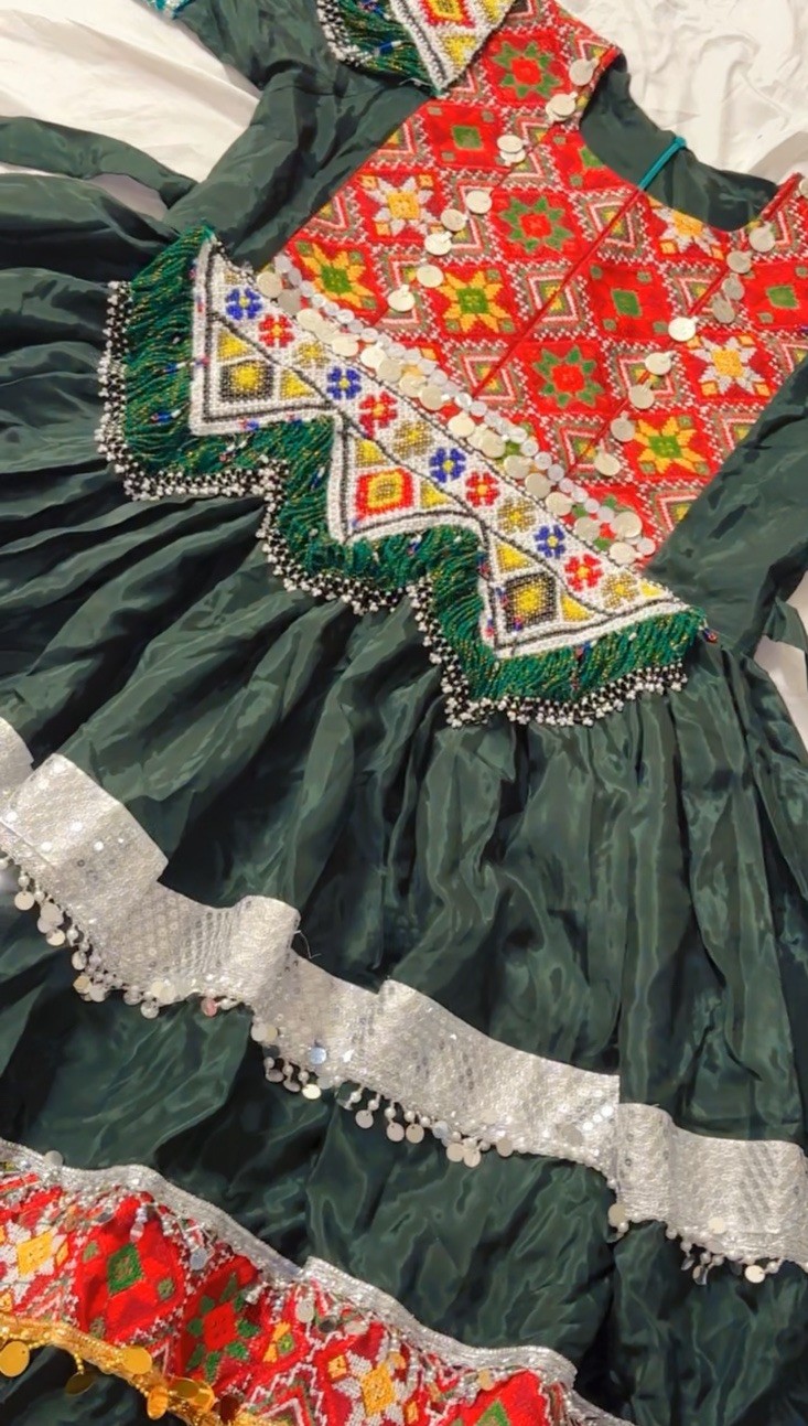 Handmade Women’s Cotton Traditional Dress Multi-Color Embroidered Size M&L
