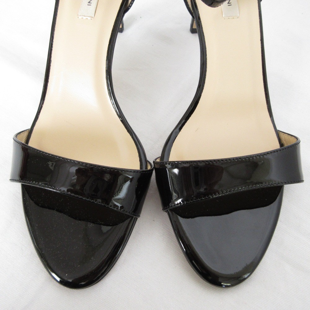FABIO RUSCONI Strappy Heel Sandals, Size 36 1/2 (9.3″”), Black Women USED