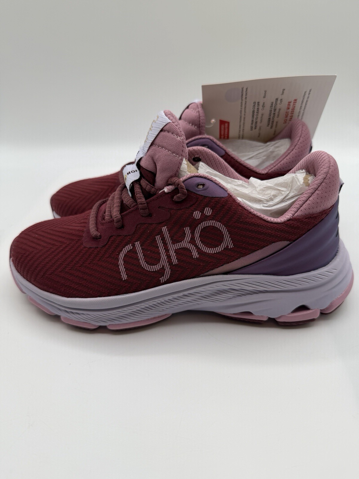 Ryka Devo X Max RS Walking Sneakers, Women’s 5,Pink/Burg. Tonal Metallic/Mesh