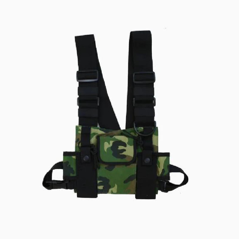 Hip-hop Streetwear Chest Rig Bag Motorcycle Riding Vest Backpacks Sport Storage