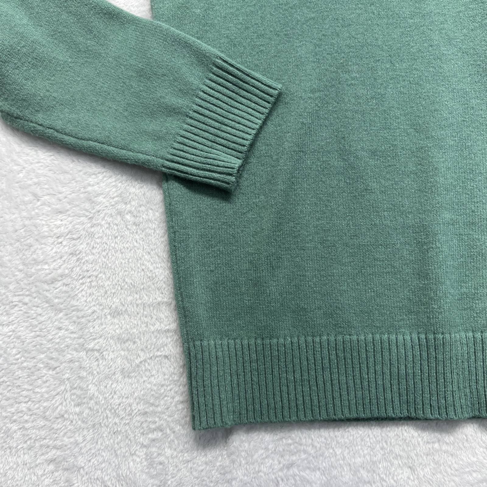 Roll Neck Sweater Long Sleeve Men 2XL Green unbranded acrylic nylon poly