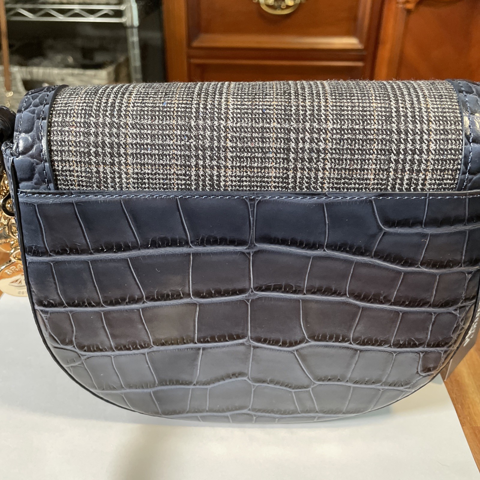 NWT BRAHMIN Briar crossbody, Multi Riverton PREMIER leathe & fabric, $325