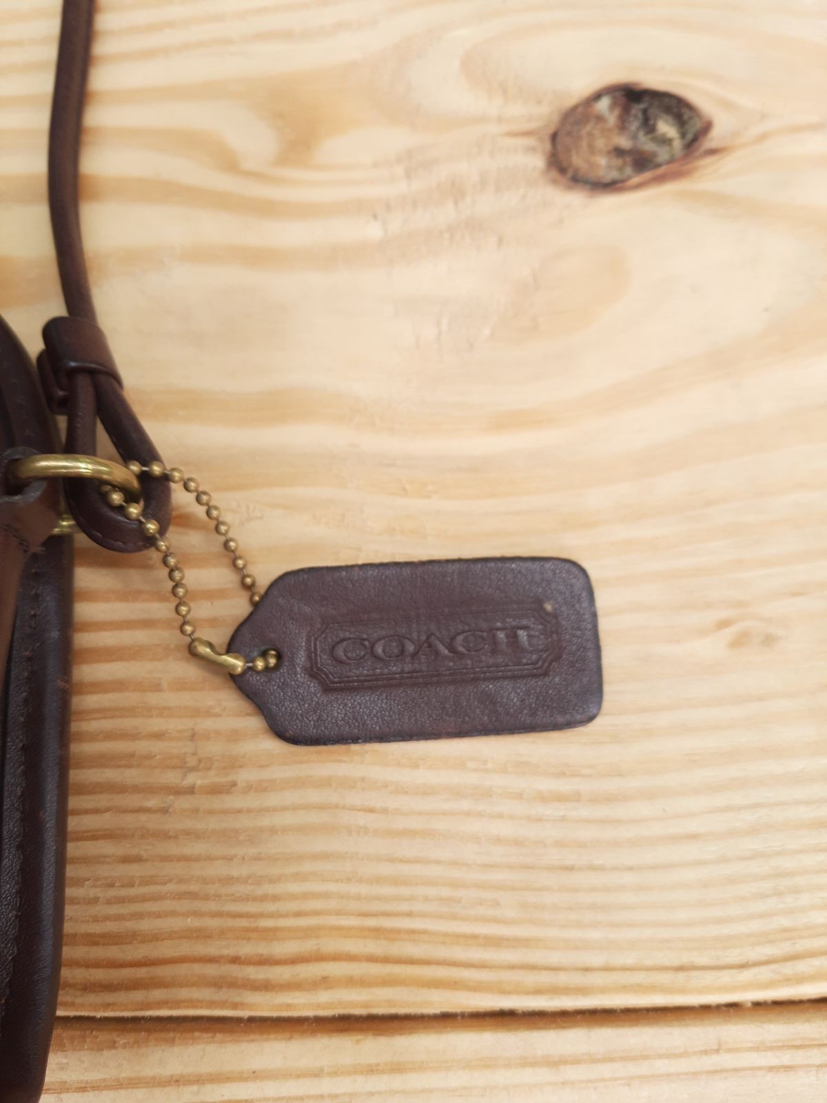 🔥Vintage Coach Abbie Zip #9017 Crossbody Bag Mahogany Leather Made in USA, EUC