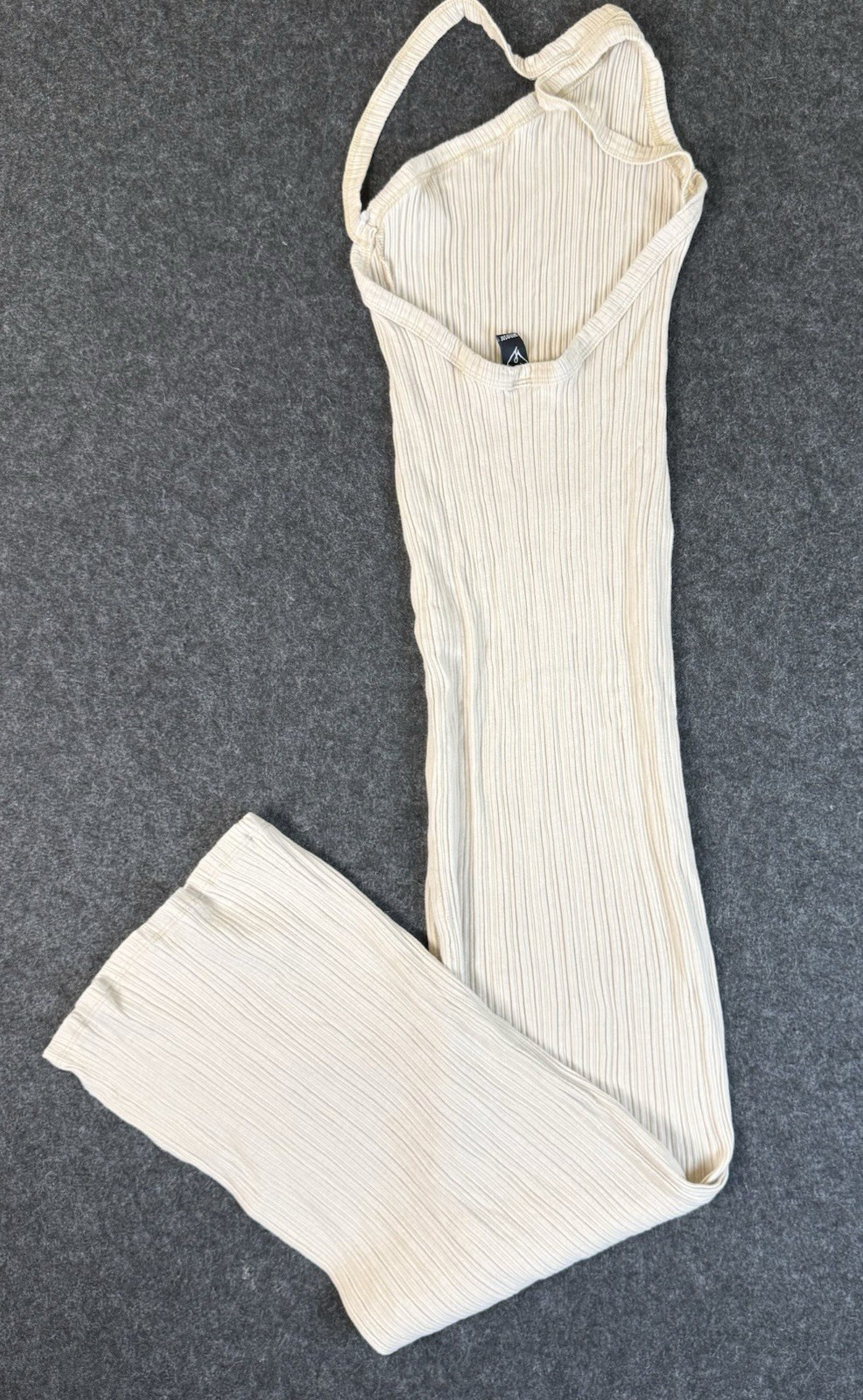 Windsor Women’s Ivory Body Con Dress Medium High Slit Open Back
