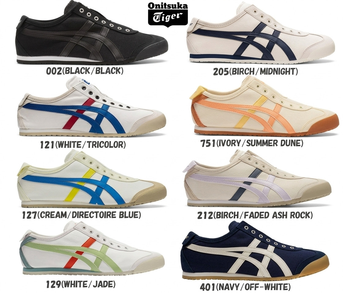 Onitsuka Tiger MEXICO 66 SLIP-ON Sneakers Unisex Size Shoes 1183A360 8colors