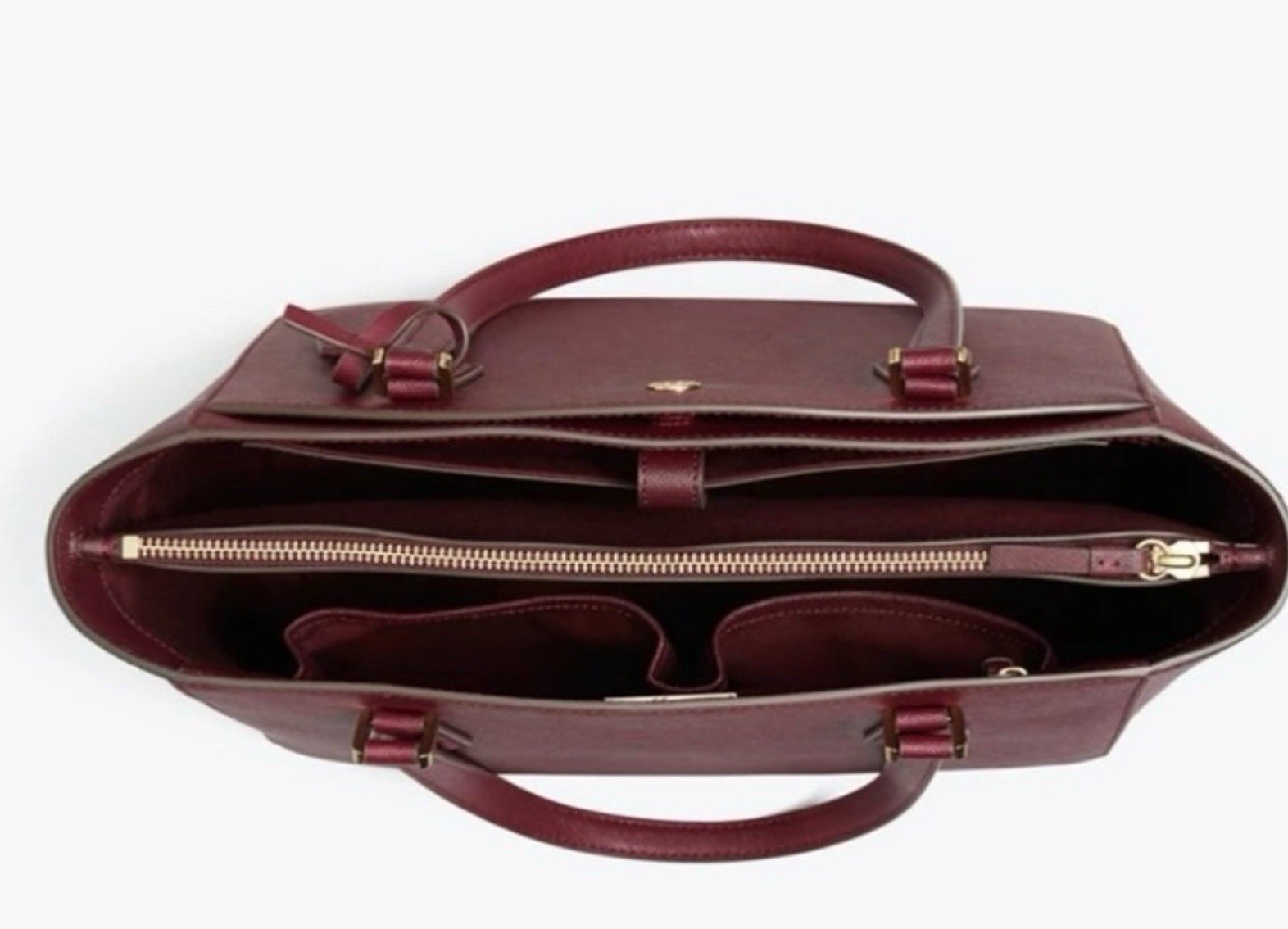 NWT TORY BURCH ROBINSON TRIPLE COMPARTMENT TOTE PORT